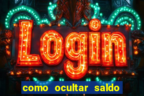 como ocultar saldo na betfair